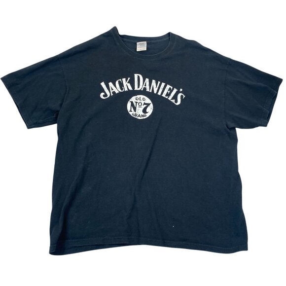 Jack Daniels Men's T-Shirt XL Short Sleeve Pullover Graphic Tee Navy Casual - Picture 1 of 10